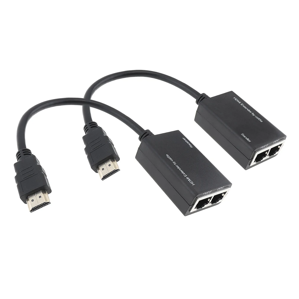 1080P HDMI удлинитель 2 шт Cat-5e Cat-6 кабель Ethernet ретранслятор HDTV 3D до 100 футов для HDMI