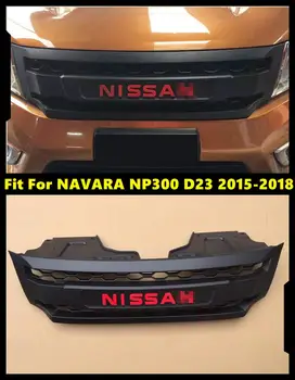 

ABS Front Middle Racing Grills With LED Lights For NAVARA NP300 D23 2015-2018