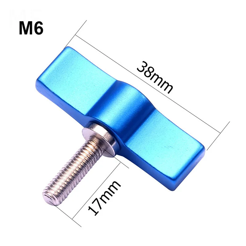 T Shape M6 17MM Blue Регулируемая ручка 17 мм 20 мм M4 M5 M6 резьбовой винт адаптер L форма/T Форма фиксатор винтовой зажим гаечный ключ аксессуары для камеры - Цвет: T Shape M6 17MM Blue