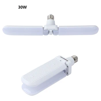 

LED Folding Leaf Light, 30W 45W 60W E27 Deformable LED Garage Light, Basement, Storehouse Light, White,AC95-265V