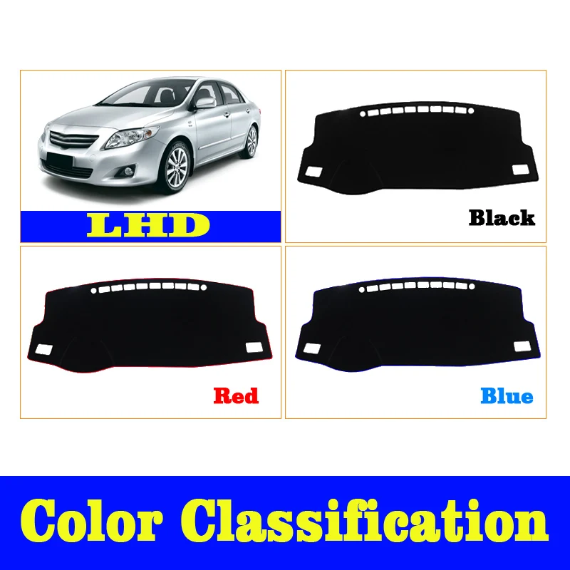 Car Dashboard Avoid light Pad Instrument Platform Desk Cover Mats Carpets Accessories For toyota corolla 2014 2015