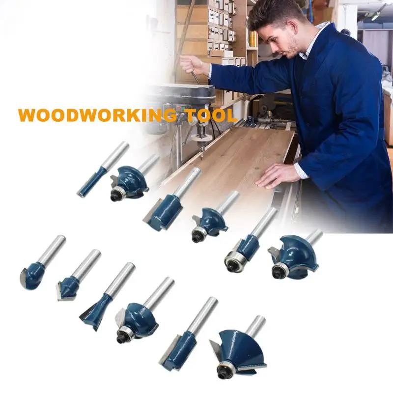 

1/4 inch Hard Alloy Durable Handle Hardwood Grinding Mortising Slotting Milling Cutter for Engraving Trimming Machines