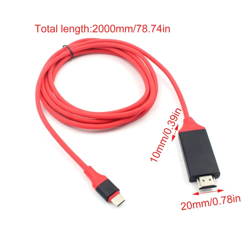 USB 3,1 к HDMI 4K адаптер Кабели 2M type C к HDMI кабель для MacBook samsung Galaxy S9/S8/Note 9 huawei USB-C HDMI r29