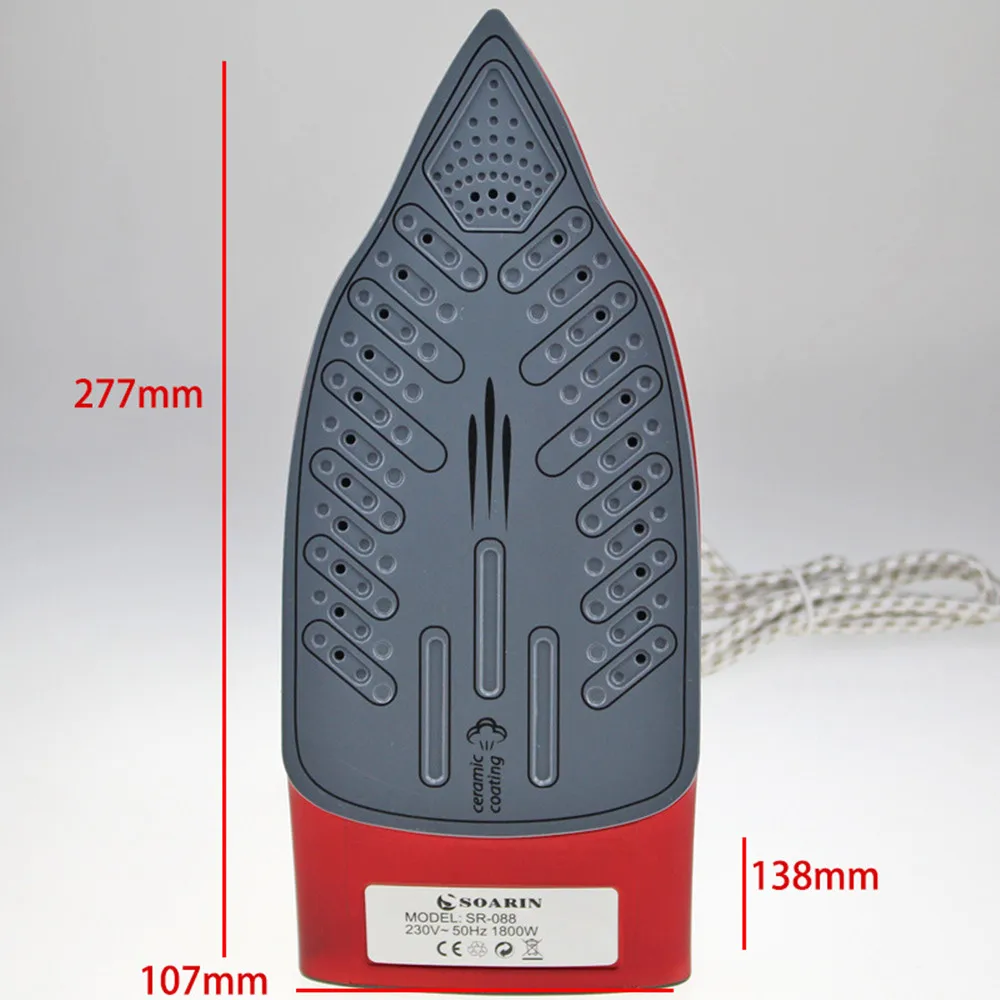 1800 Вт паровой утюг ручной многофункциональный регулируемый портативный Утюг Бытовая керамика Soleplate электрический утюг с паром для одежды