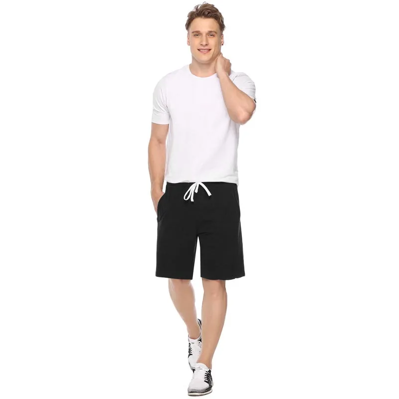 IClosam, одноцветные мужские шорты, летние мужские пляжные шорты, хлопковые повседневные мужские шорты, мужские черные шорты на завязках