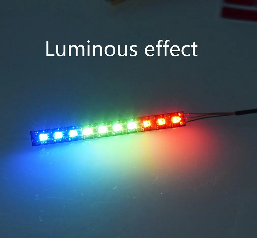 

2019 New WS2812 Flexible Light Bar LED Strip Light 10 High-brightness 2020 Lights Soft PCB Support F3 F4 F7 Flight Controller