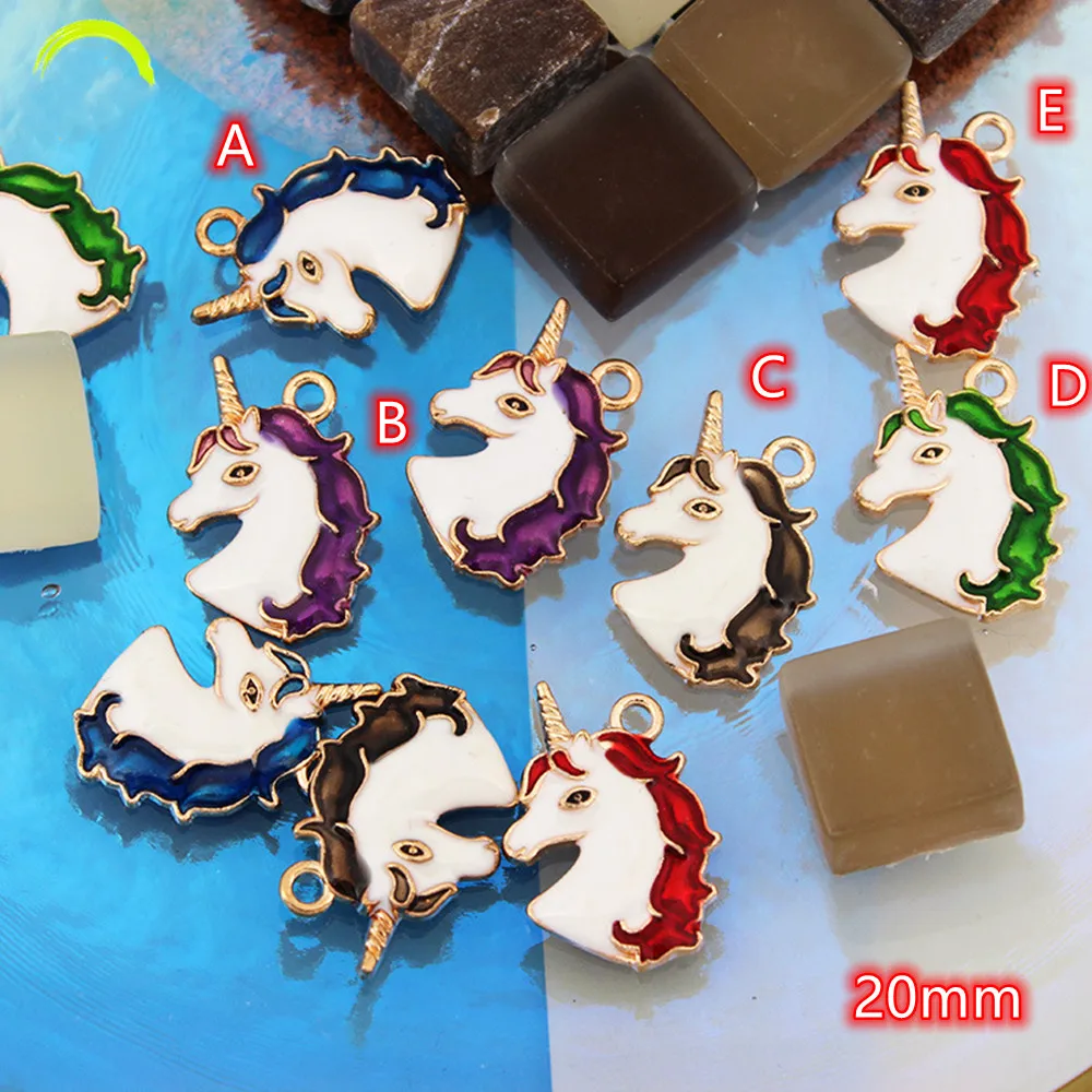 

Enamel Unicorn Charms for Necklaces Pendants 10pcs Earrings DIY Colorful Metal Charms Handmade Jewelry Finding Making