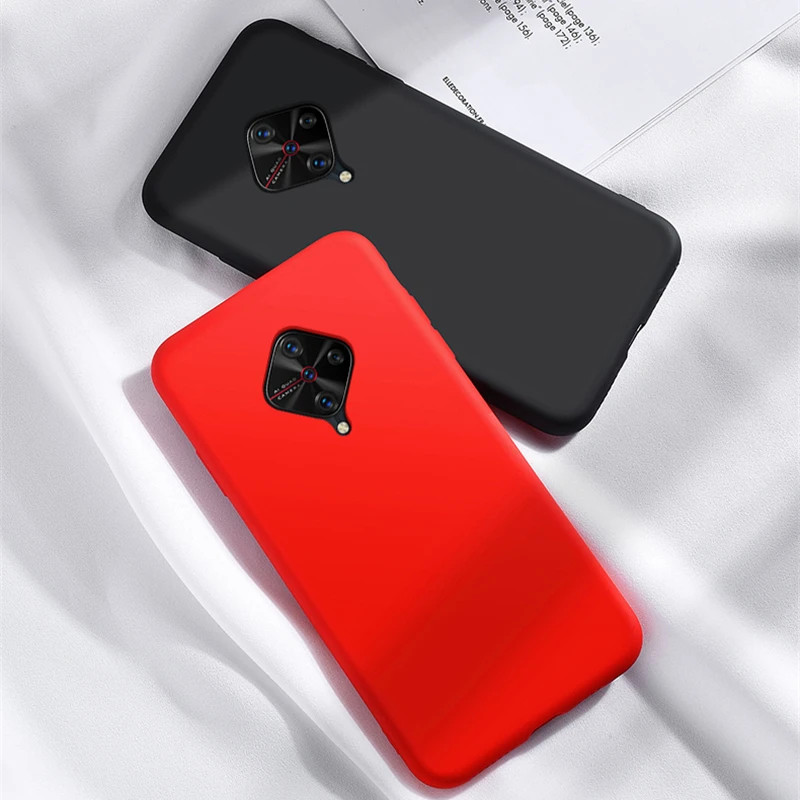 Жидкий силиконовый мягкий чехол для VIVO V17 S1 Pro Global телефона детская кожа сенсорный