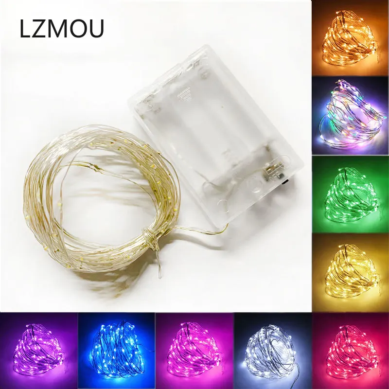 

2020 New Year 10M 5M 2M Led Copper Wire String Fairy Lights Xmas Tree Decor Noel Christmas Decorations for Home Room Kids Gifts