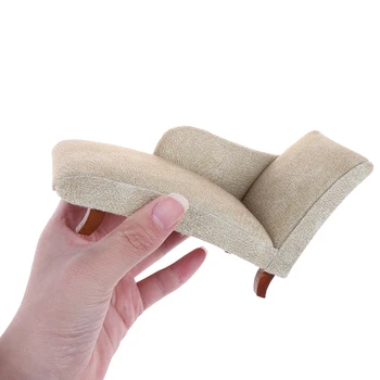 

New 1/12 Dolls House Miniature Furniture Cute Longue Couch Vintage Victorian Sofa Dollhouse Recliner