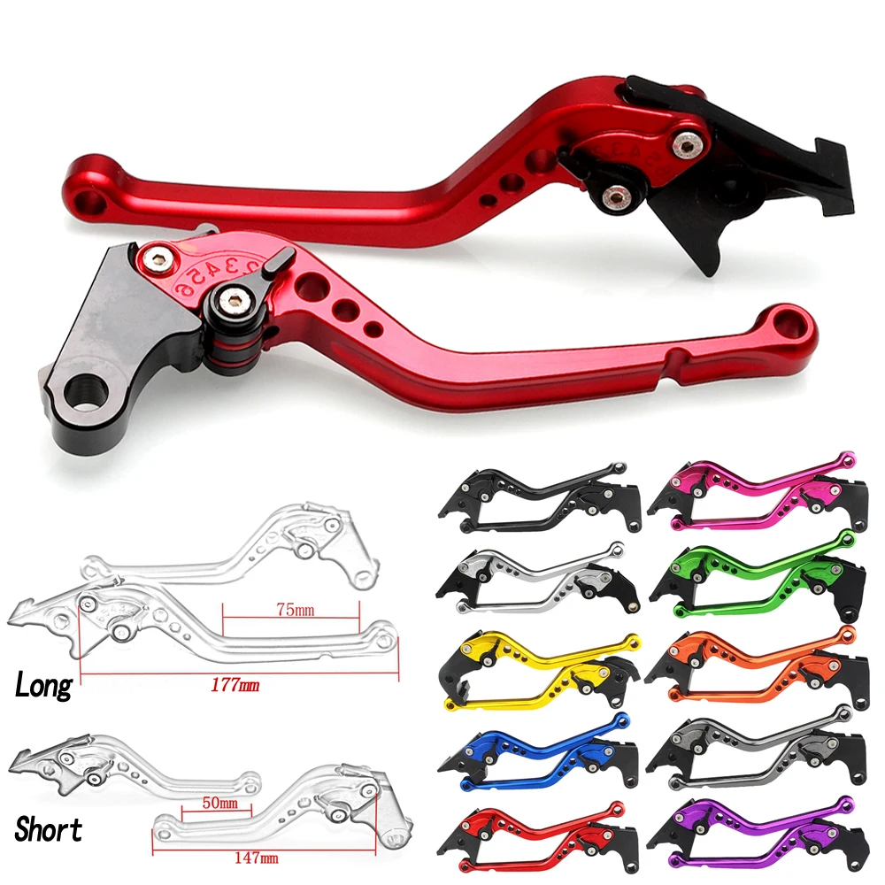 

Short & Long Motorcycle Adjustable Brake Clutch Levers For Aprilia RSV MILLE / R 2004 2005 2006 2007 2008 For MV F4 RR 2011-2016