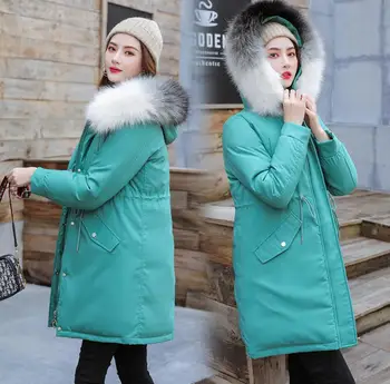 

Maternity Big fur winter Jackets coat Long Loose Hooded Fashion Thicken Down parkas Coat for Pregnant Women Pregnancy Outerwear