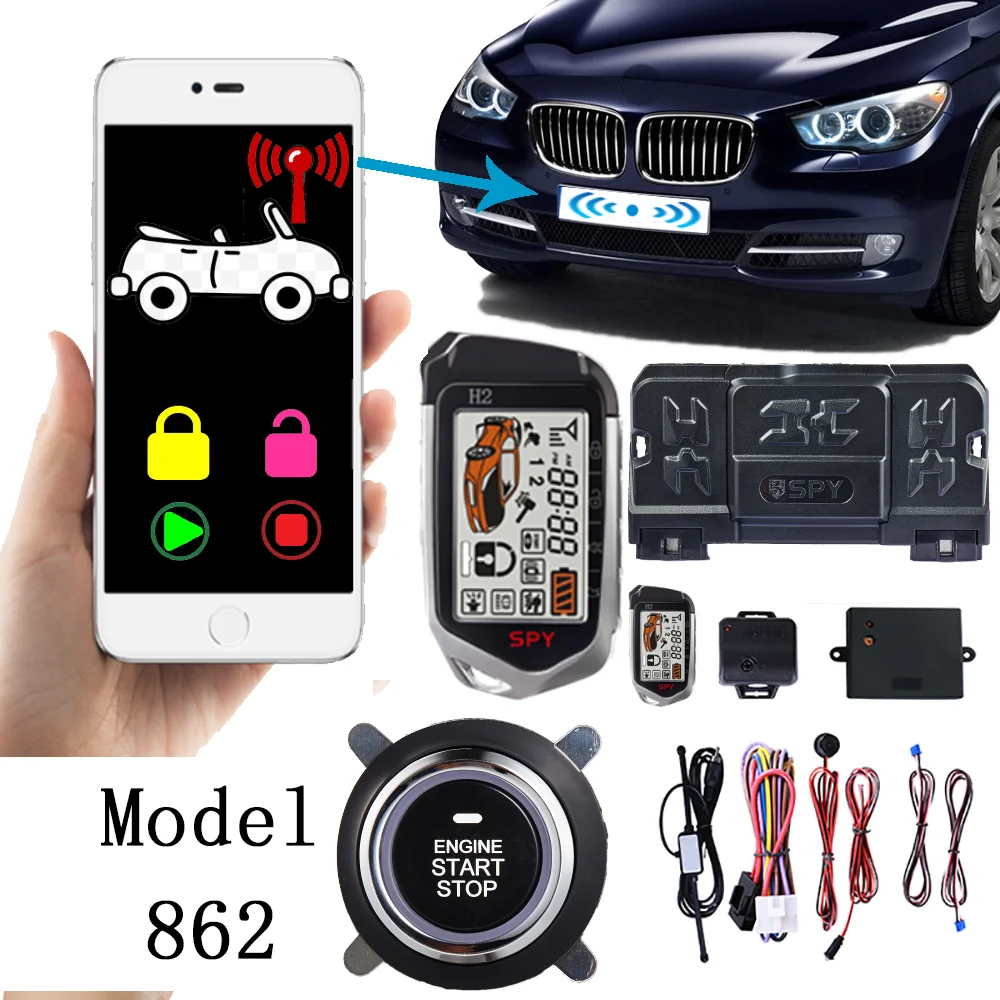 Германия шпион Bluetooth APP двухсторонняя Автомобильная сигнализация запуск