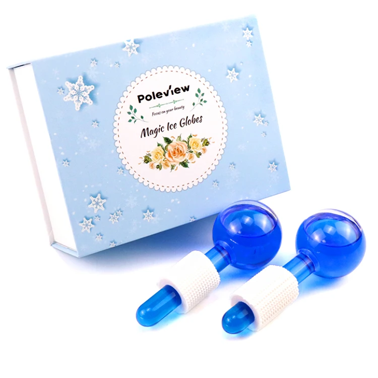 Ice Globles Roller Ball Facial Massage Tools for Skin Treatment with Box by Poleview |