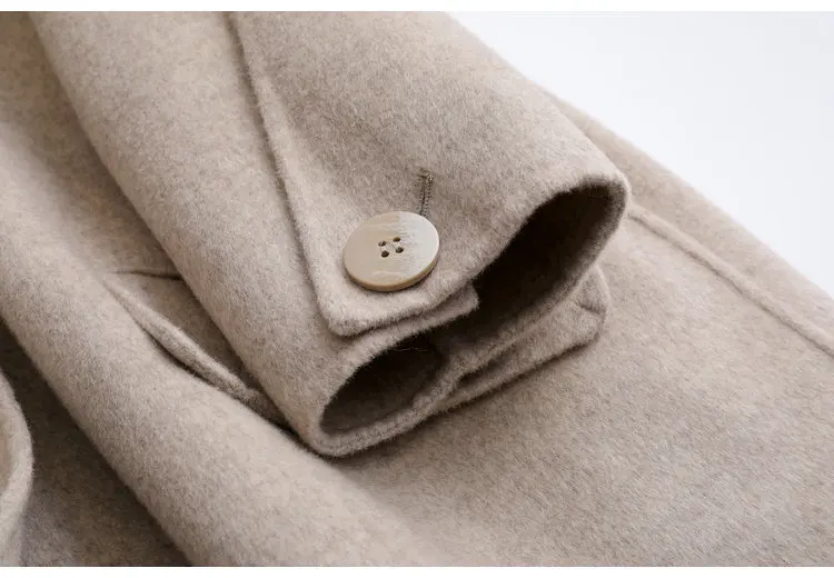Высокое качество шерсть осень новое шерстяное пальто Альпака теплое зимнее пальто женский жилет шерстяное длинное пальто офисное женское тонкое пальто