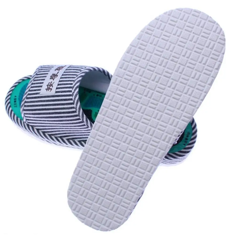 Striped Pattern Reflexology Foot Acupoint Slipper Massage Promote Blood Circulation Relaxation Foot Care Shoes