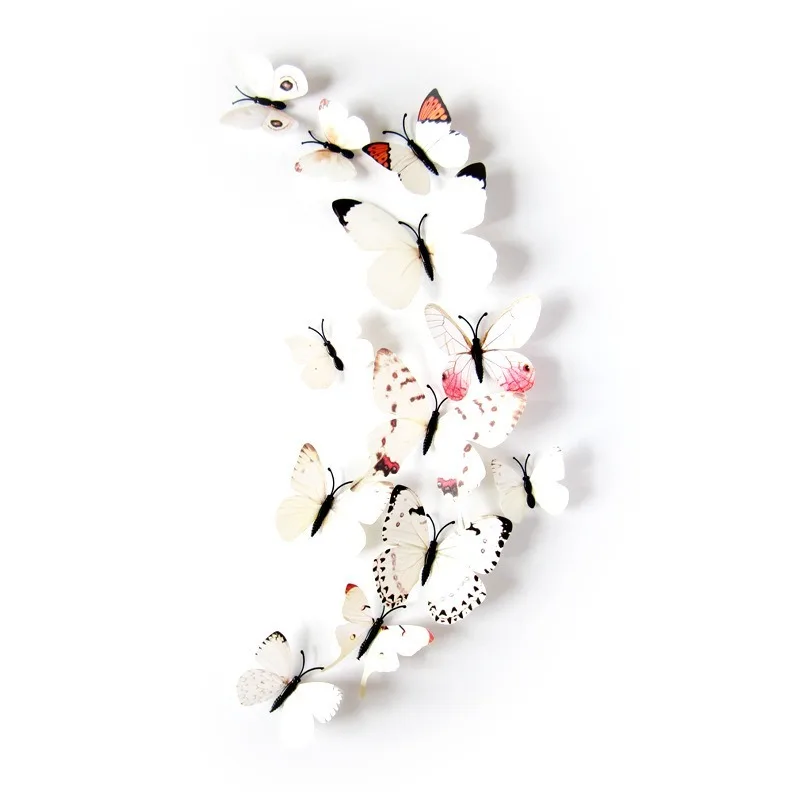 

12Pcs Butterflies On The Wall Home Decoration Modern Decor For Home 3D Butterfly Wall Decor Sticker Fridge Magnet Kids Bedroom