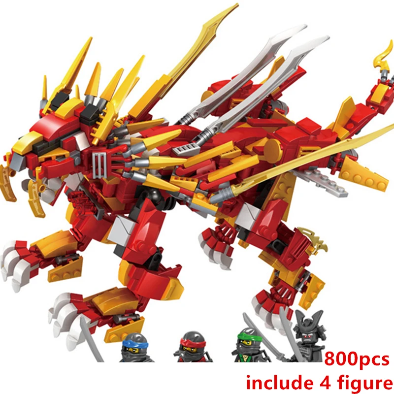 New 2020 Ninja Series Kai Flame Lion Tiger Fighter Robot Truck Season 14 Building Blocks Classic Model Sets Bricks Kids Kits TV | Игрушки и