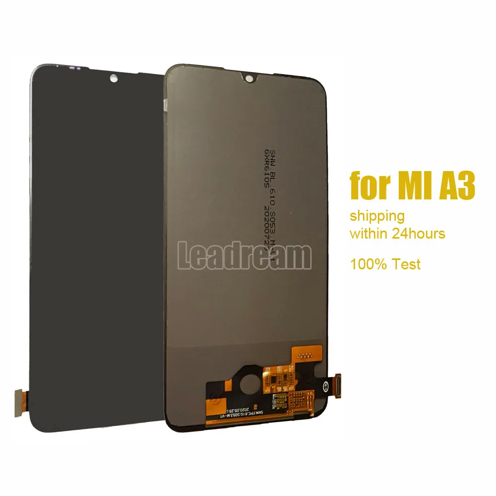 ЖК-дисплей AMOLED для Xiaomi Mi A3 M1906F9SH сенсорный экран в сборе с рамкой M1906F9SI CC9E |