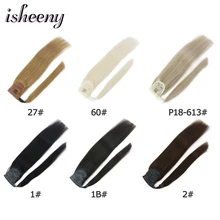 Isheeny Человеческие волосы Remy конский хвост для наращивания 1" 18" 2" человеческие волосы для наращивания на заколках