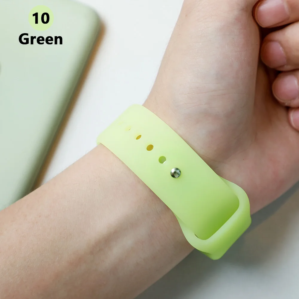 Силиконовый ремешок для apple watch band 38 мм 42 мм iWatch 4 полосы 44 мм 40 мм силиконовый спортивный Браслет ремешок для часов apple watch 5 4 3 2 38 - Цвет ремешка: Green 10
