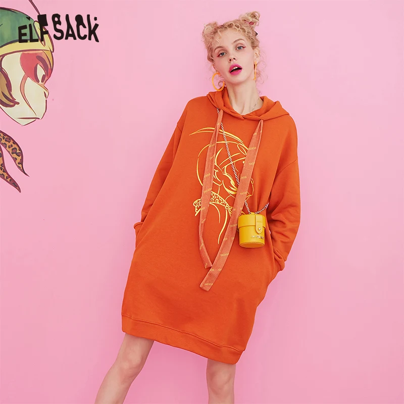 Orange Hoodie Dress Hotsell, 60% OFF 