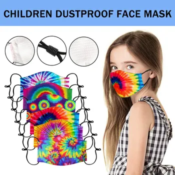 

Masque Fashion Kids' Tie Dye Face Mask Scarf Mascarilla Mascarar Face Mask PM2.5 Activated Carbon Mask Washable And Reusable