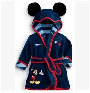 BOY'S Girls' Bathrobe CHILDREN'S Cartoon Bathrobe 2-Color Home Women's Robes