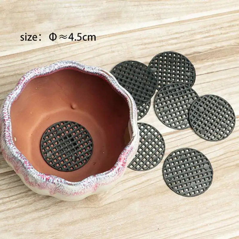 100pcs Pot Hole Mesh Mat Pad Gardening Flower Plant Potting Bonsai