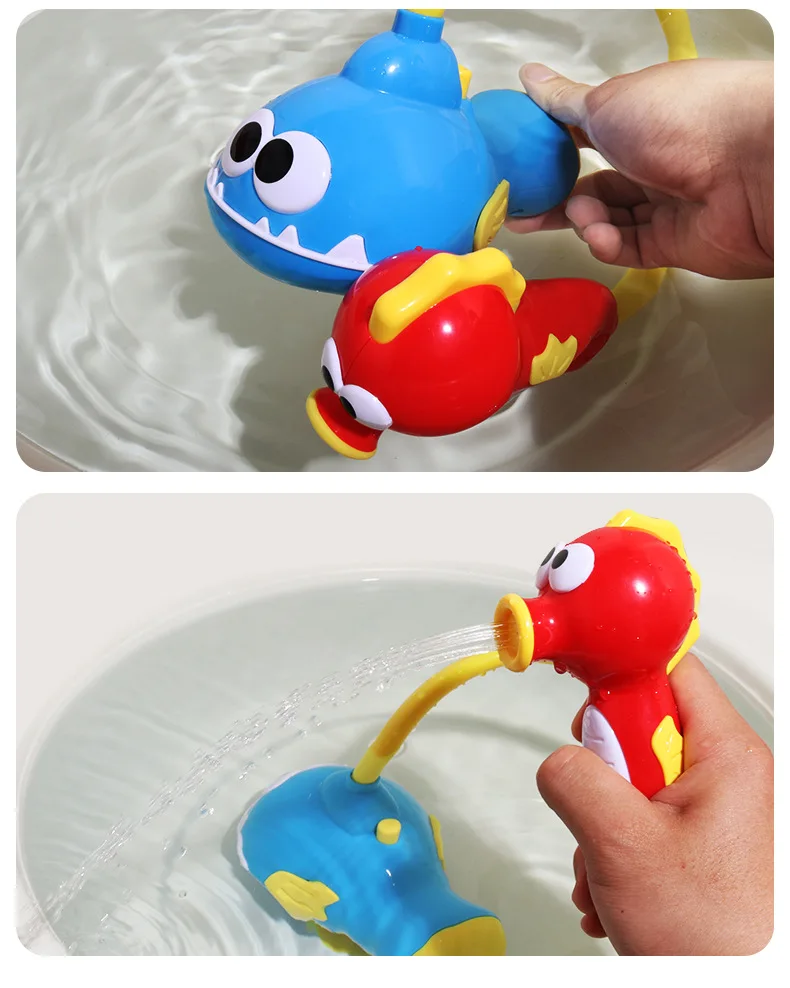 AliExpress КИТ маленький гиппокамп Душ Электрический Душ спрей для воды игрушки Детская ванна играть с водой