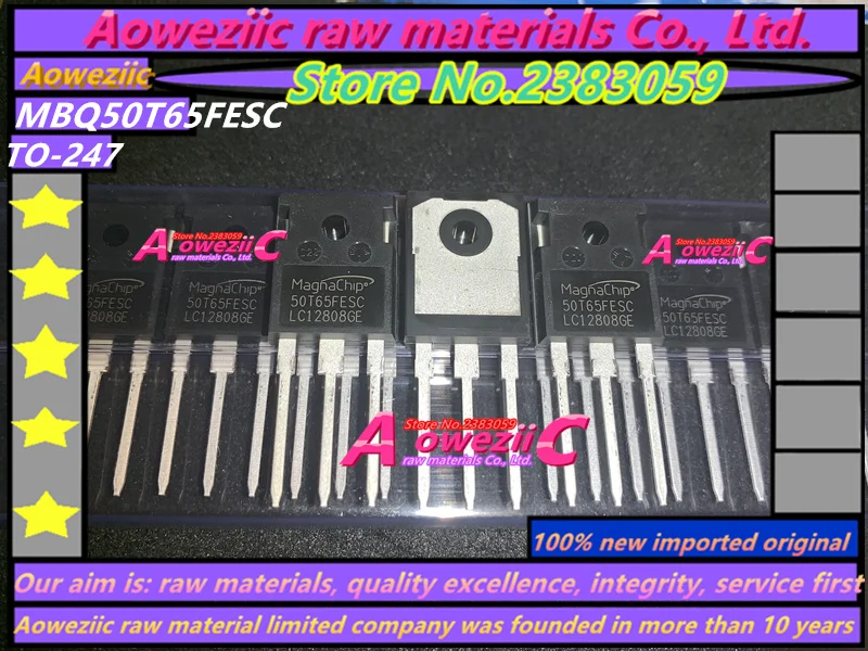 Aoweziic+ импортный MBQ50T65FDSC 50T65FDSC MBQ50T65FESC 50T65FESC TO-247 IGBT сварочный аппарат для труб 50A 650V