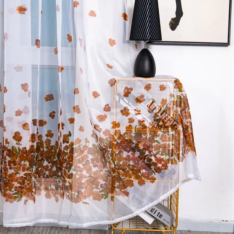 Занавеска из тонкой прозрачной ткани гладкая тюлевый балдахин шарф для Спальня Гостиная - Цвет: C