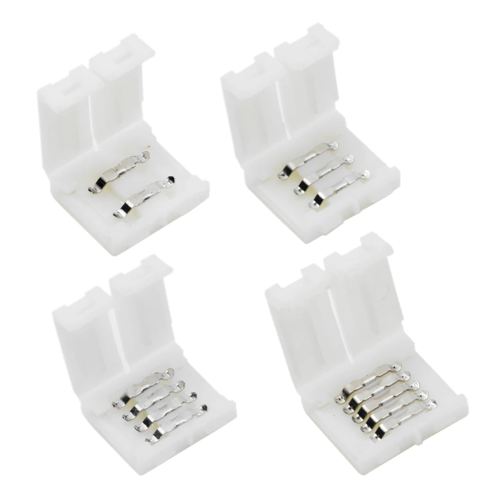 2pin/3pin/4pin/5pin угловой разъем 8 мм/10 мм/12 мм T/L/X PCB форма паяный соединитель для WS2812 WS2811 пикселей светодиодные полосы света - Испускаемый цвет: Connector