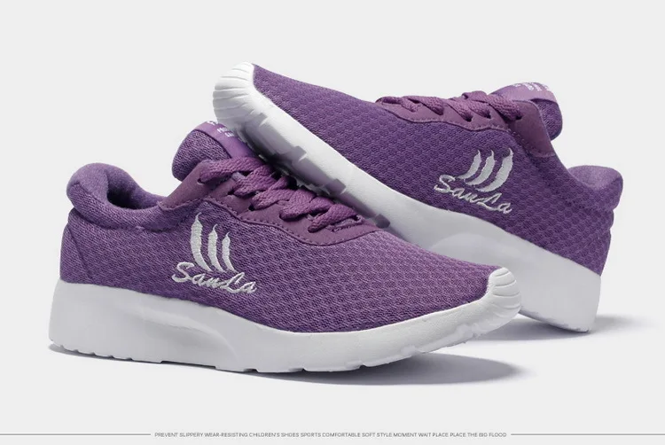 Autumn New Style Breathable Rubber Shoes Sneakers Women's Korean-style Versatile Mesh Lace-up Thick Bottomed Casual Shoes R