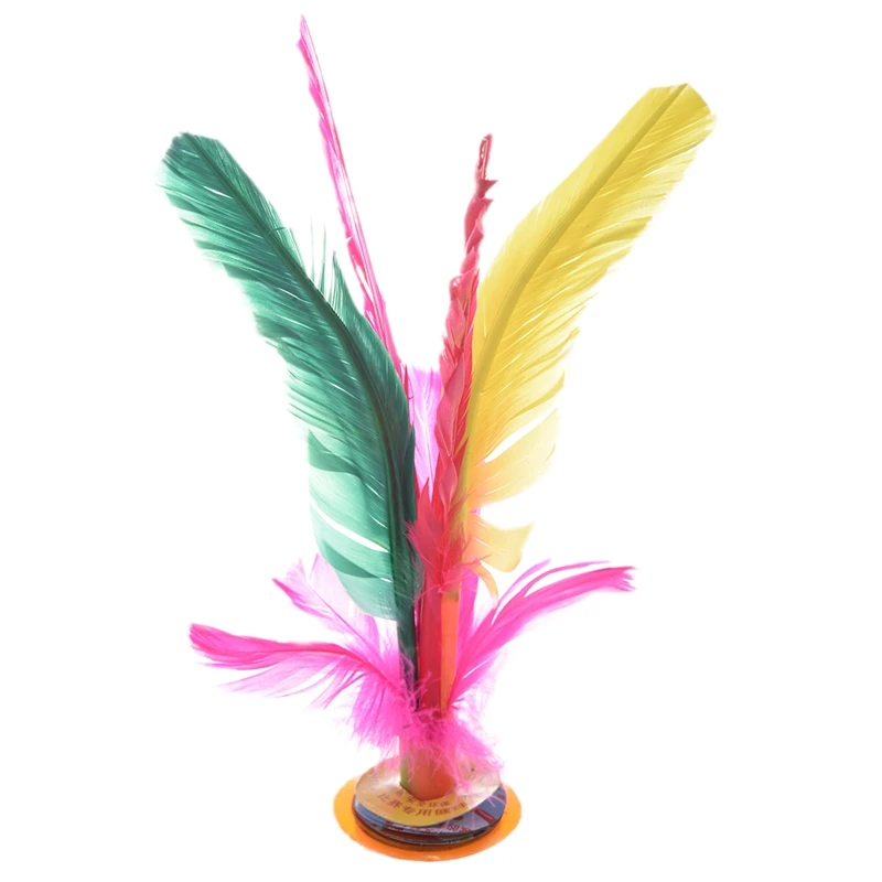 

Outdoor Sports 4 Colors Feather Chinese Jianzi Game Shuttlecock 8.3 High