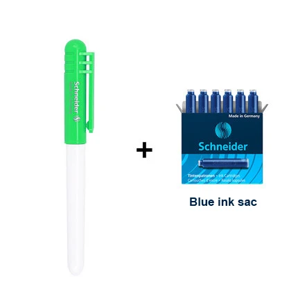 green- ink sac Шнайдер BK401 авторучка для каллиграфическая ручка для студентов ручки для письма канцелярские принадлежности Школьные офисные принадлежности цветные авторучки колпачок - Цвет: green- ink sac