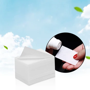

600PCS/Pack Nail Polish Remover Pads Paper Cotton Fiber Non-woven Wips Beauty Manicure Gel Tips Art Cleaning Tools