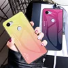 Coque arrière en verre trempé pour Google Pixel, étui rigide avec dégradé de couleurs, pour modèles 1 2XL 2 3 3XL 3A 4 4A XL ► Photo 1/6