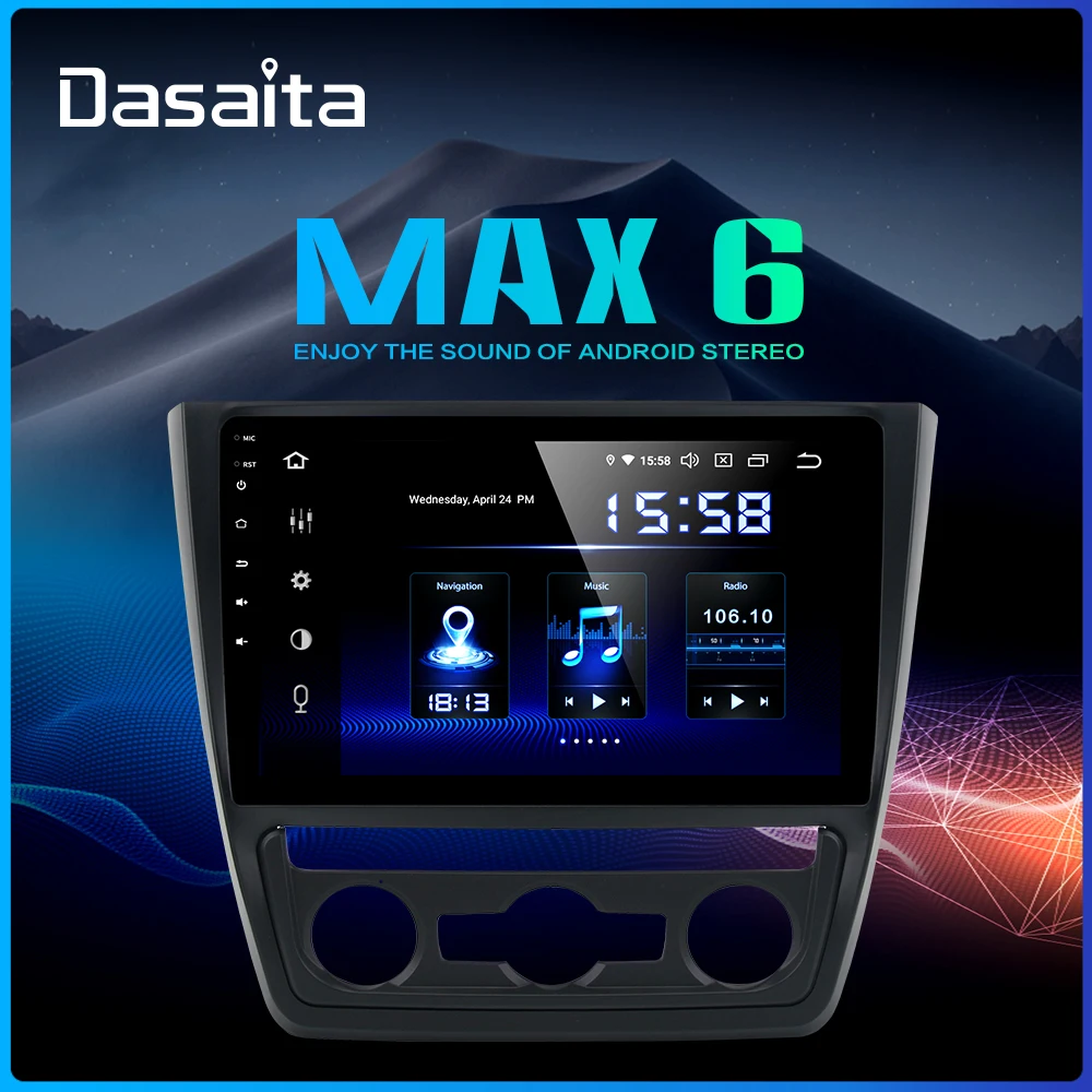 Dasaita 1 Дин радио gps Android 9,0 для Skoda Yeti радио Bluetooth 10," мульти сенсорный экран DSP