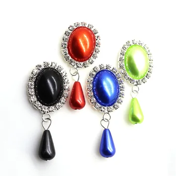 

20PCS Mix Pearl Rhinestone Button Wedding Invitations Decorate Buckle Metal Hair Flower Center Scrapbooking DIY Accessories