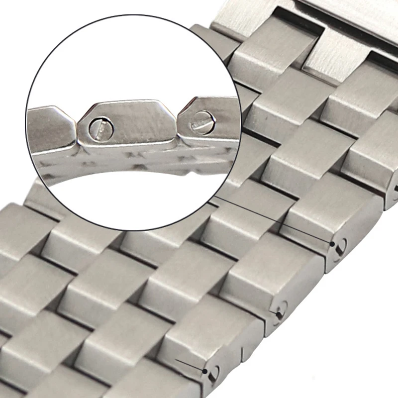 High Quality Full Solid Stainless Steel Flat Interface Watch Bracelet with Tool Set