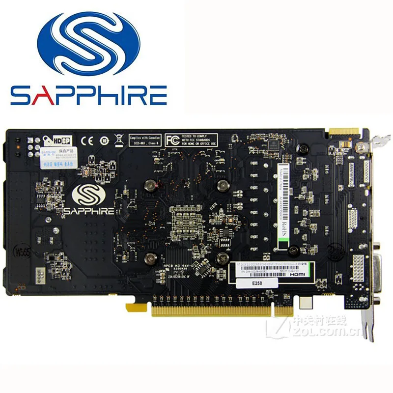 SAPPHIRE R7 260X 2GB D5 Video Cards R7 260 2G Graphics Card GDDR5 128bit For AMD R7 series Radeon R7 260 R7260 2GB HDMI DVI Used good video card for gaming pc