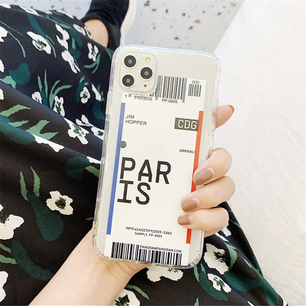 Lovebay Горячая INS этикетка штрих-код город чехол для телефона для iPhone 11 Pro XR X XS Max 7 8 Plus письмо Нью-Йорк прозрачный мягкий ТПУ задняя крышка
