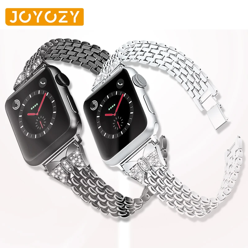 

Joyozy Unique diamond-encrusted dating gift for apple watch series 4/3/2/1 strap exquisite stainless steel for apple watch band