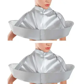 

Creative Hairdressing Salon Shawl Barber Cape With Haircut Neck Tool Hairdressing Closure Silver W0E2