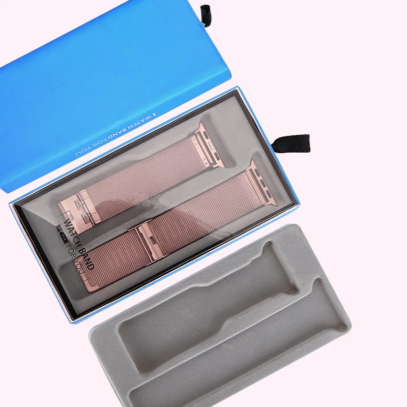 12 шт./лот высококачественные прозрачные коробки для часов Apple Watch ремешок кожаный