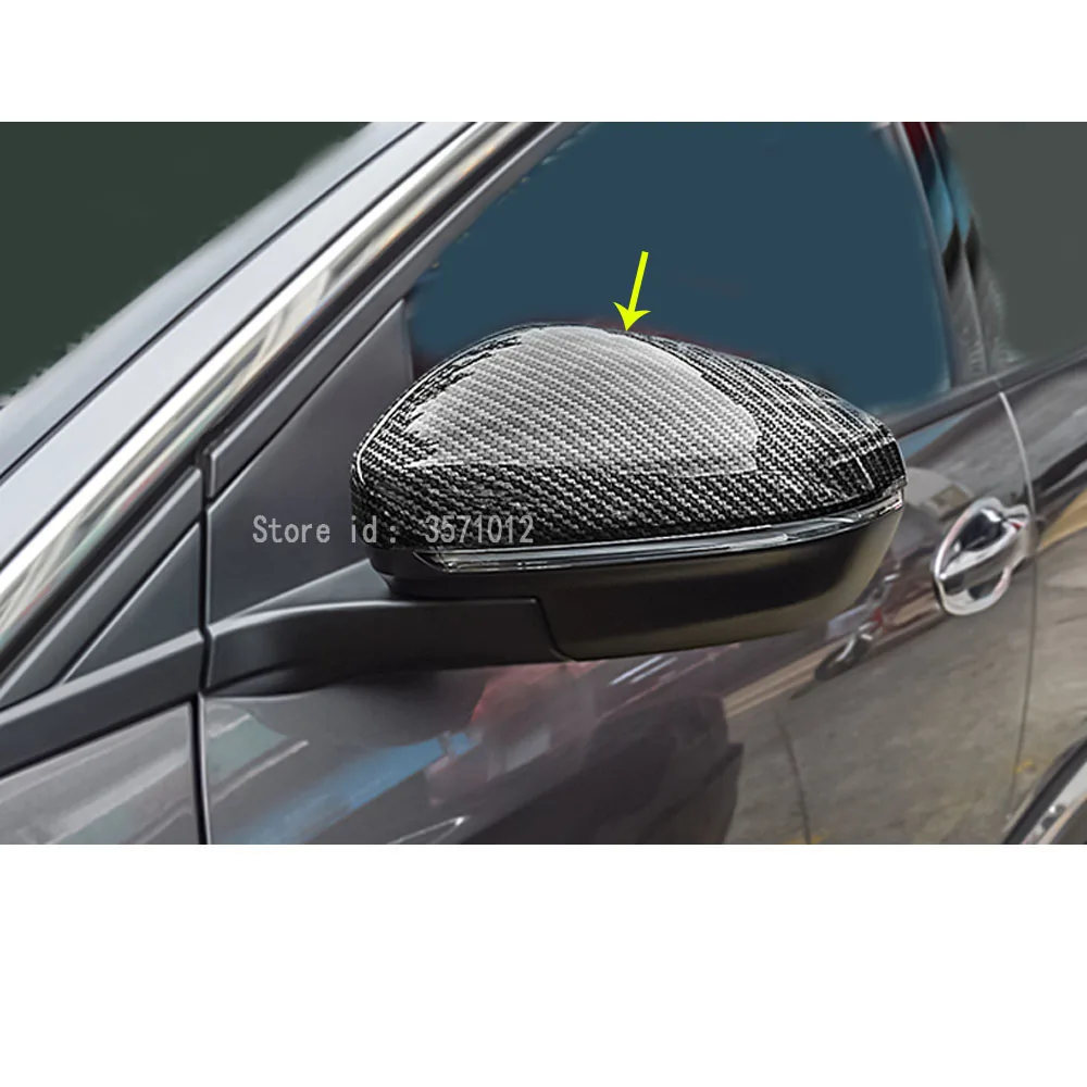 

Car Back Rear View Rearview Side Door Mirror Cover Stick Trim Frame 2pcs For Peugeot 3008 GT 3008GT 2016 2017 2018 2019 2020