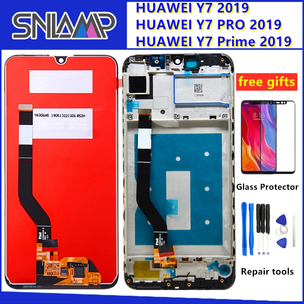 

6.26"Original LCD For Huawei Y7 Pro Prime 2019 Display Touch Screen +Frame Digitizer Assembly Y7 2019 LCD Screen Repair Parts