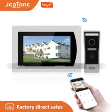 Visiophone avec écran tactile 7 ", wi fi, IP, interphone vidéo, système de contrôle d'accès à l'appartement, détection de mouvement, alarme de Zone