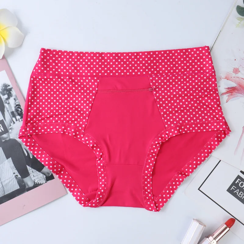 Ladies Briefs Women Panties With Zipper Big Size Female Cotton Underwear  With Pocket High Quality Novel Breathable - Panties - AliExpress